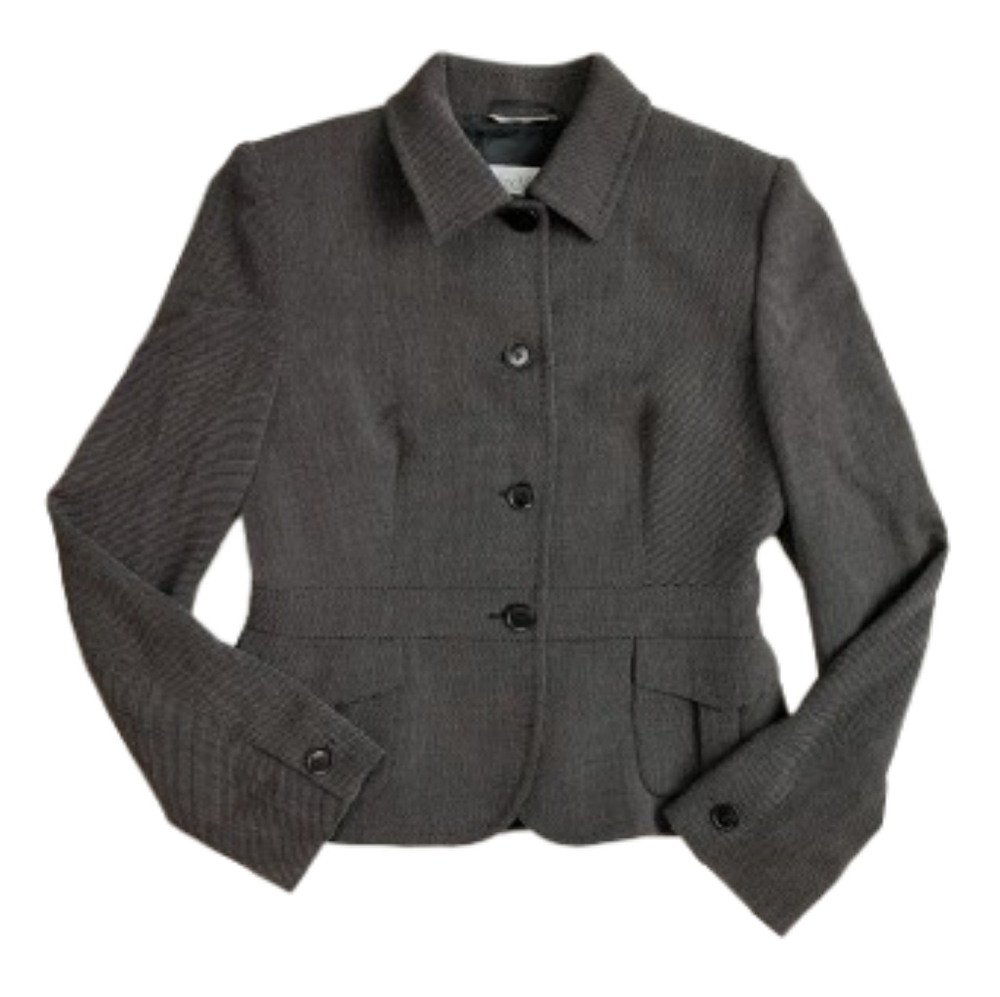 MaxMara Virgin Wool Blend Women's Blazer Jacket Button Up 2 Pockets Size 6